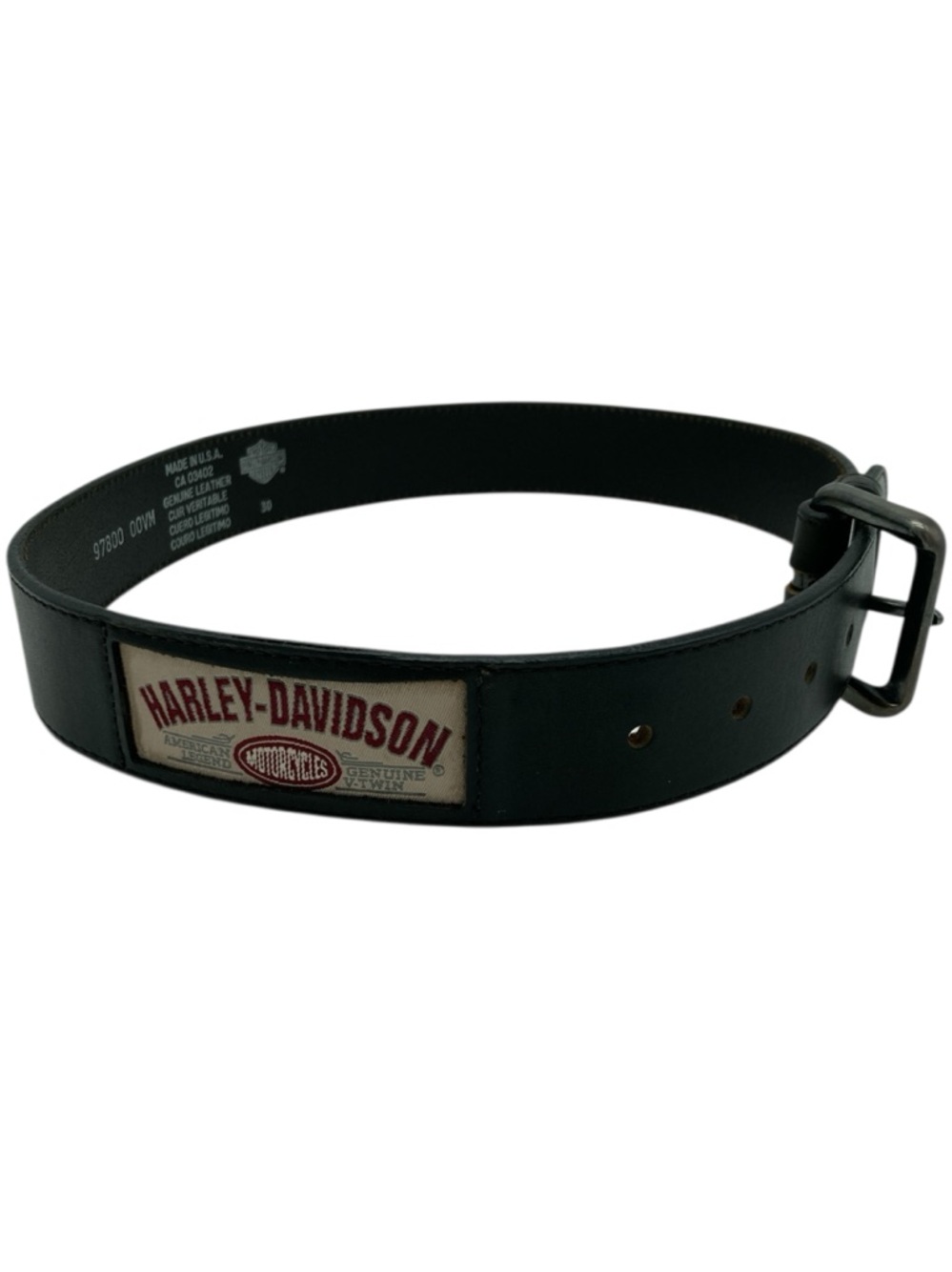 Harley-Davidson Fabric Patch Leather Belt